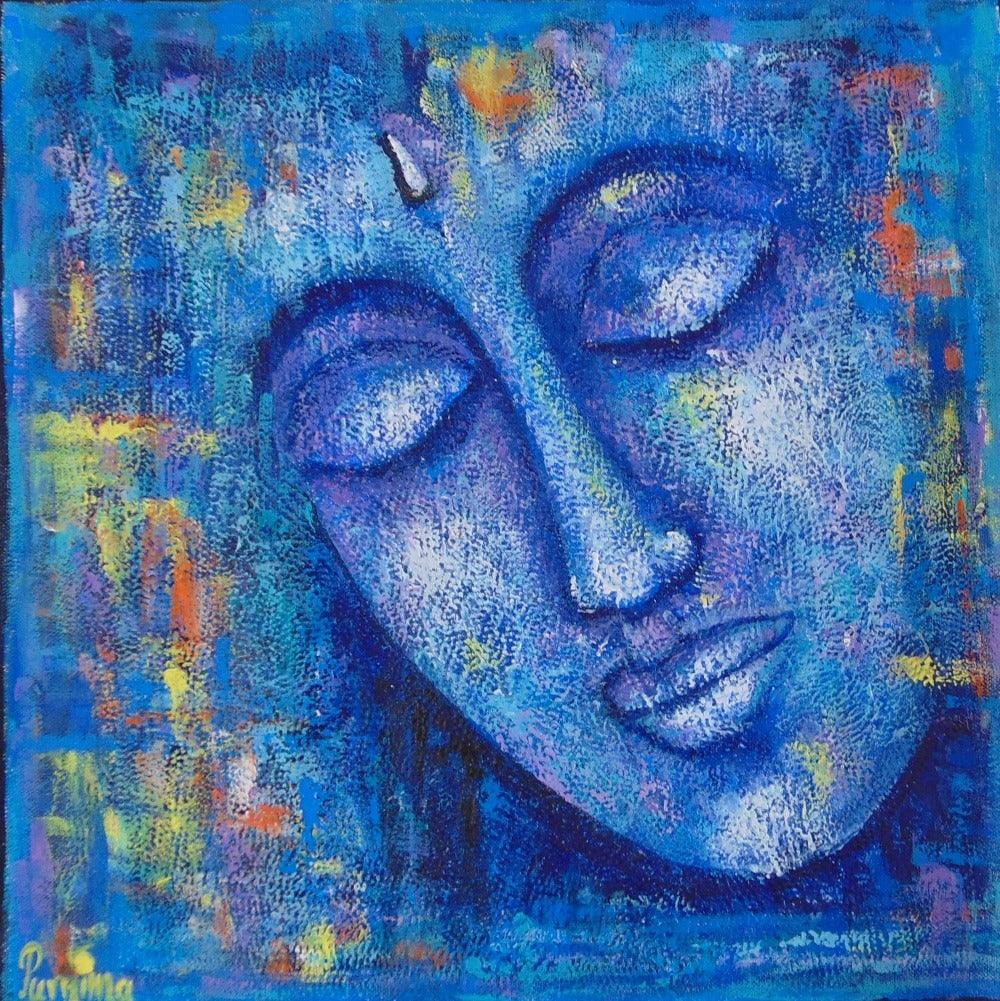 Original cheapest Painting - Hidden - Vedic Art Acrylic Canvas Signed 35cmx46cm