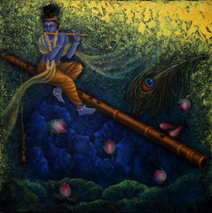 Lord Shri Krishna Oil Paintings