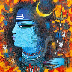 Lord Shiva Adiyogi Art Wall Paintings & Wall Art