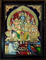 Shiva Family Tanjore Paintings