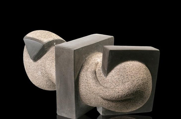 Animals sculpture titled 'Cat 4', 24x12x10 inches, by artist Prashant Bangal on Basalt Stone