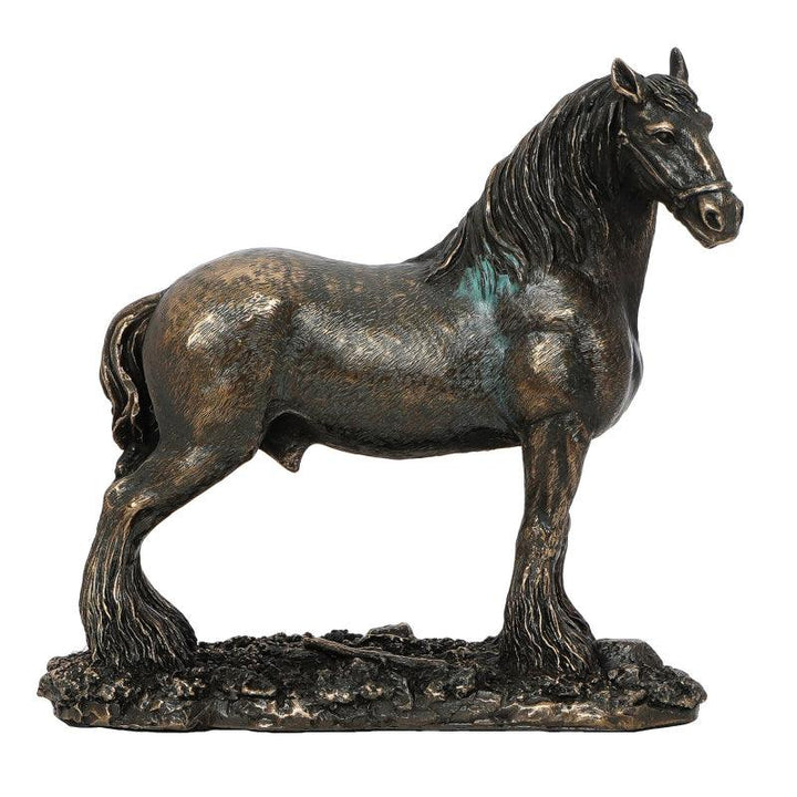 Animals handicraft titled 'Horse', 4x4x2 inches, by artist Brass Handicrafts on Polyresin, Bronze