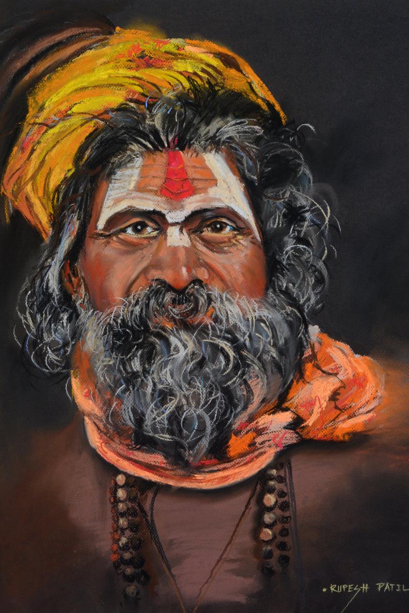 Sadhu Drawing by Rupesh Patil | ArtZolo.com