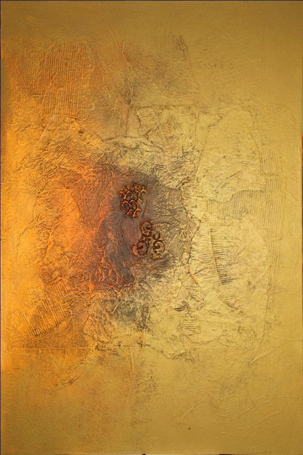 Abstract mixed media painting titled 'Untitled 2', 72x48 inches, by artist Sanju Jain on Canvas