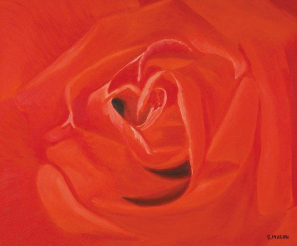 Nature oil painting titled 'A Rose For You', 20x24 inches, by artist SIMON MASON on Canvas