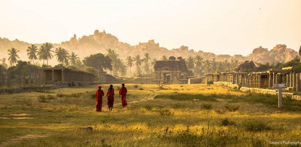 Landscape photography titled 'Achutyaraya temple', 11x23 inches, by artist Sawant Tandle on