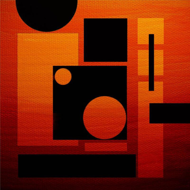 Abstract Digital Painting digital art titled 'Amalgamation', 14x14 inches, by artist Suraj Lazar on  canvas