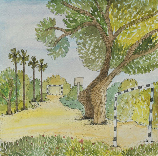 Nature watercolor artcontent titled 'An Ode to our Mango Tree', 12x12 inches, by artist Adithi Khandadi on paper