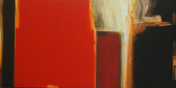 Abstract acrylic painting titled 'An Unknown Territory 33', 48x96 inches, by artist Anil Gaikwad on Canvas