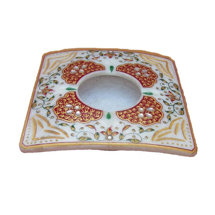 Lifestyle craft titled 'Ash Tray', 3x6x6 inches, by artist Ecraft India on Marble