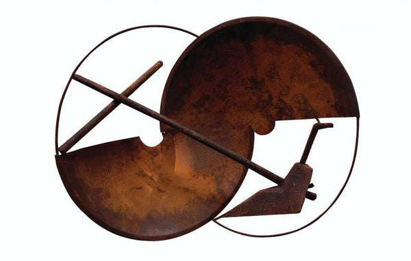 contemporary sculpture titled 'Aspect Of Life', 19x24x9 inches, by artist Chintada Eswararao on Metal, Iron, Rust