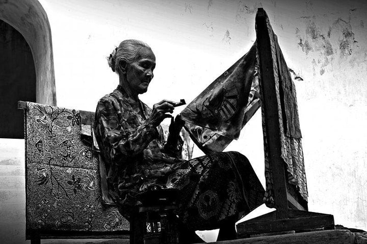 Portrait photography titled 'Batik maker', 11x17 inches, by artist Rahmat Nugroho on