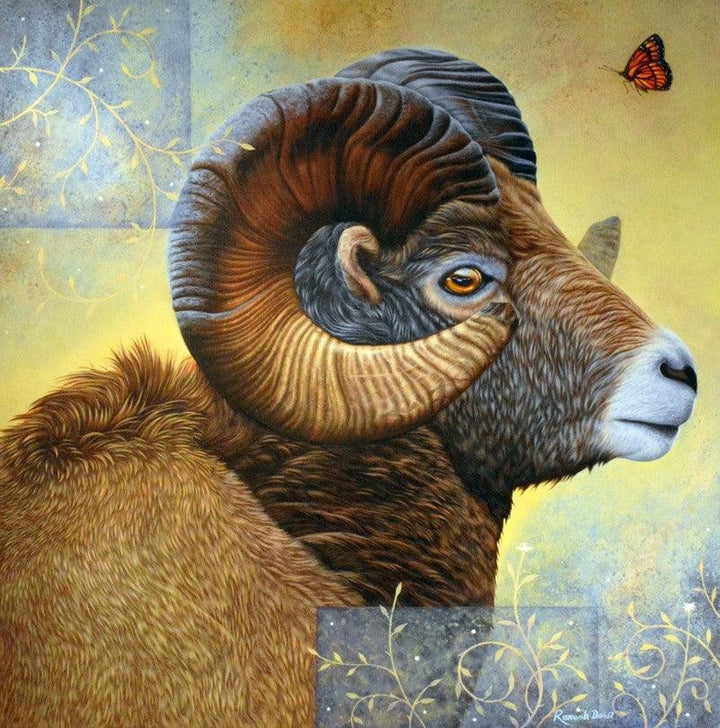 Animals acrylic painting titled 'Beauty Of Wildlife 1', 30x30 inches, by artist Ramesh Das on Canvas