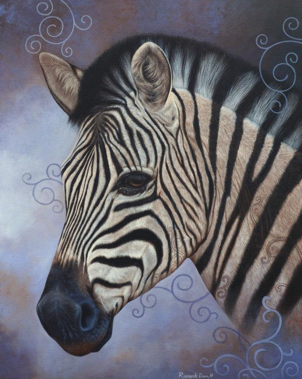 Animals acrylic painting titled 'Beauty Of Wildlife 3', 30x24 inches, by artist Ramesh Das on Canvas