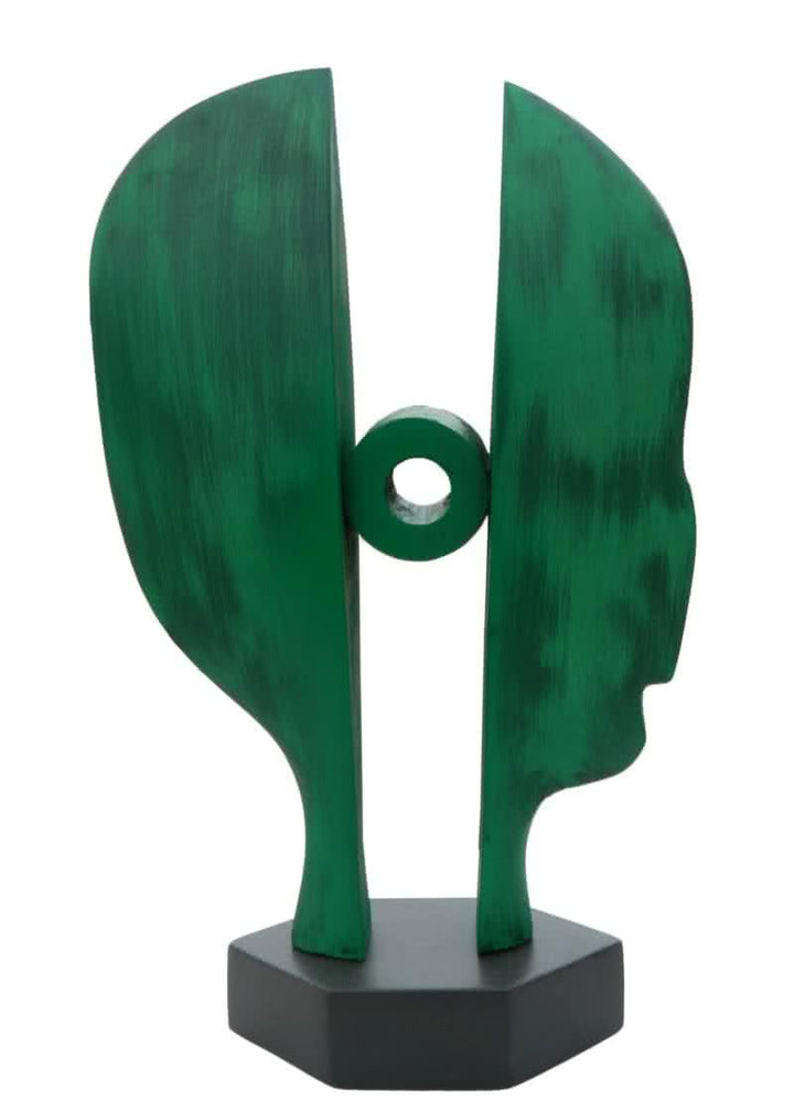 Figurative sculpture titled 'Behind Her 14', 13x8x3 inches, by artist Sunil Chejara on Fiberglass