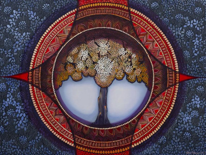 contemporary acrylic painting titled 'BHUMIJA', 36x48 inches, by artist NITU CHHAJER on Canvas