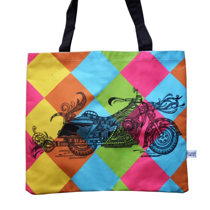 Lifestyle craft titled 'Bike bag', 14x16 inches, by artist Sejal M on Canvas