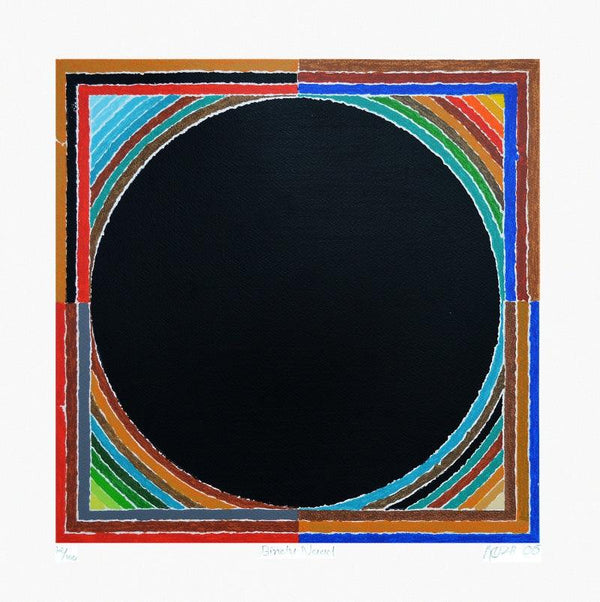 Abstract serigraphs painting titled 'Bindu Naad', 20x20 inches, by artist S. H. Raza on Paper