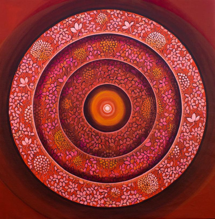 contemporary acrylic painting titled 'BINDU The Consciusness Series 3', 36x36 inches, by artist NITU CHHAJER on canvas