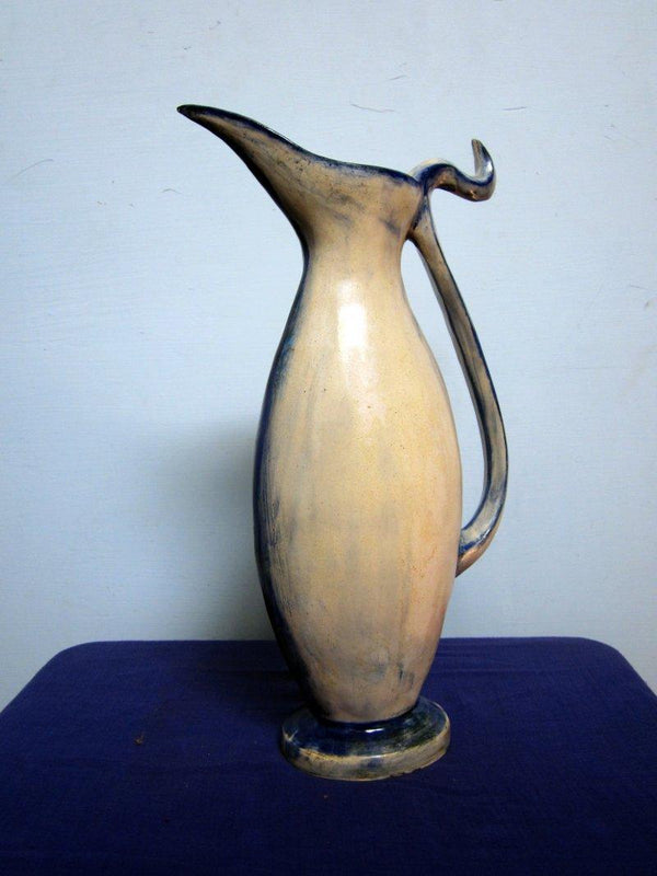 Pots/Vessels ceramic titled 'Bird beak long Pot', 22x8x6 inches, by artist DULAL CHANDRA MANNA on Ceramic