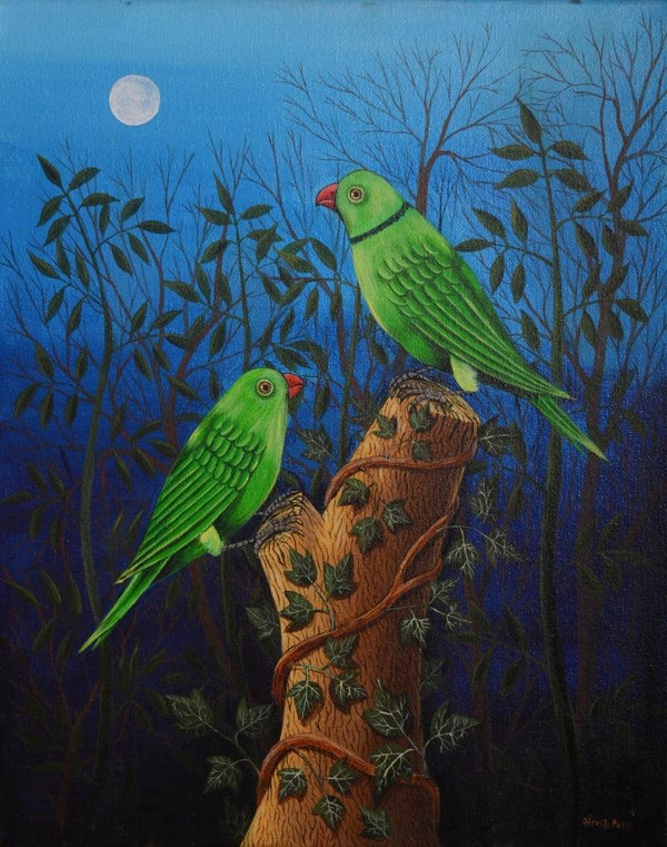 Animals acrylic painting titled 'Birds 1003', 20x16 inches, by artist Santosh Patil on Canvas