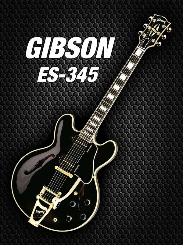 Music photography titled 'Black gibson es 345', 15x11 inches, by artist Shavit Mason on