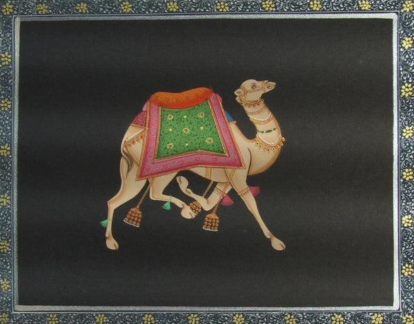 Animals miniature traditional art titled 'Camel', 9x11 inches, by artist Unknown on Paper