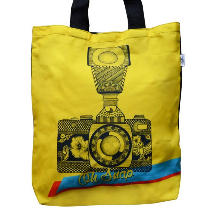 Lifestyle craft titled 'Camera Bag', 14x16 inches, by artist Sejal M on Canvas