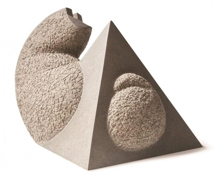 Animals sculpture titled 'Cat 15', 14x10x10 inches, by artist Prashant Bangal on Basalt Stone