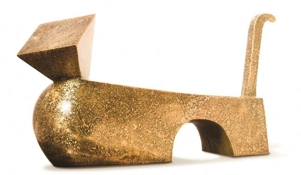 Animals sculpture titled 'Cat 29', 20x10x6 inches, by artist Prashant Bangal on Brass