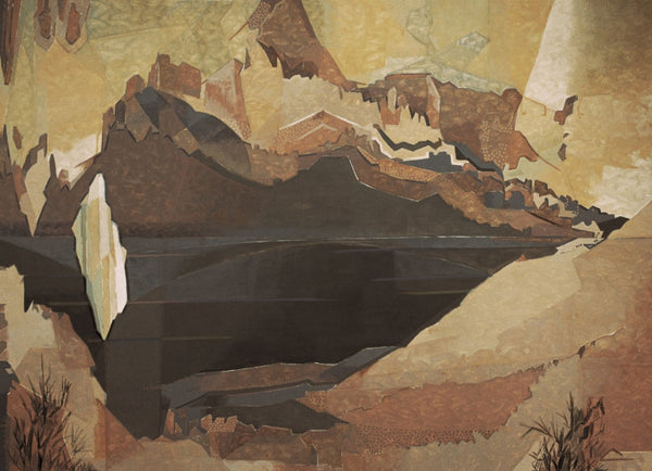 Landscape serigraphs painting titled 'Caverns Measureless To Man', 30x44 inch, by artist Jehangir Sabavala on Paper