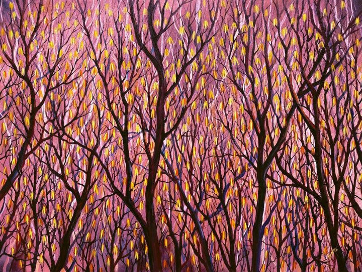 Nature acrylic painting titled 'Changes', 36x48 inches, by artist Seby Augustine on Canvas