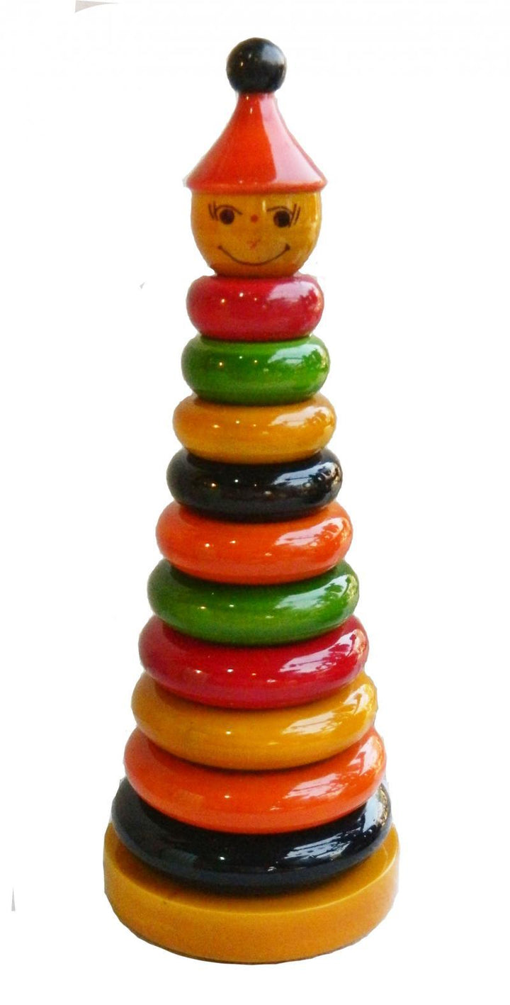 Other handicraft titled 'Channapatna Stacking Toy I', 8x6x5 inches, by artist Amaidi CRAFeTeria on wood