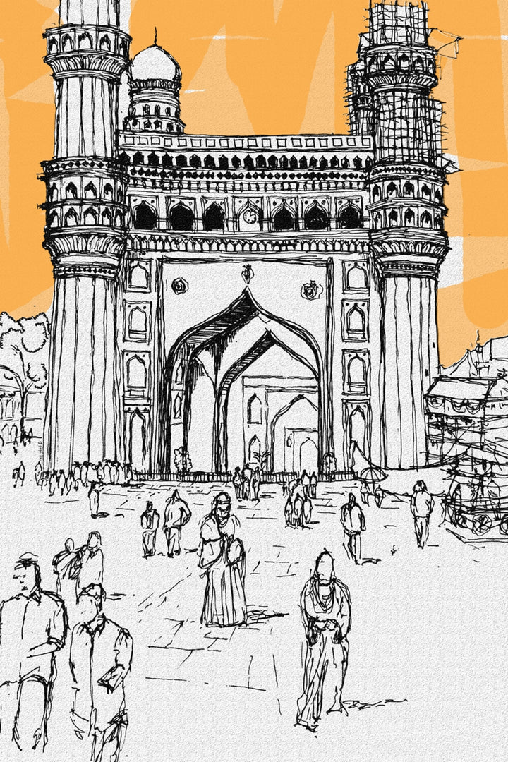 Print Digital Art titled 'Charminar', on Canvas by artist Shivani Pikle