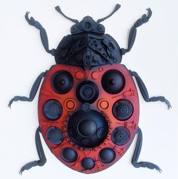 contemporary sculpture titled 'Coccinellidae', 28x28x3 inches, by artist Haribaabu Naatesan on Acrylic Glass