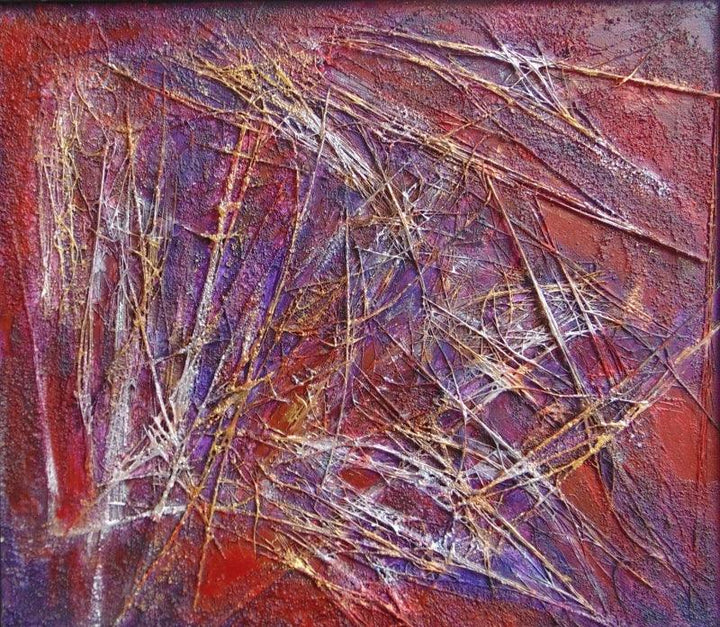 Abstract artcontent titled 'Connect Within', 12x12 inches, by artist Purnima Gupta on canvas