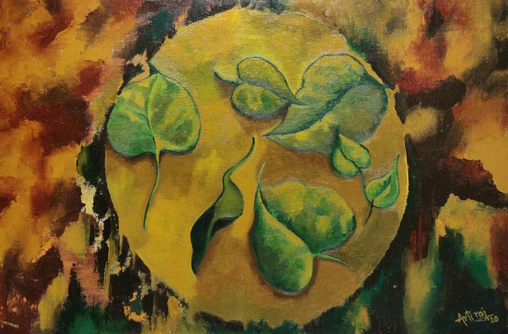 Nature oil painting titled 'Connection', 20x30 inch, by artist Arti Raj on Canvas