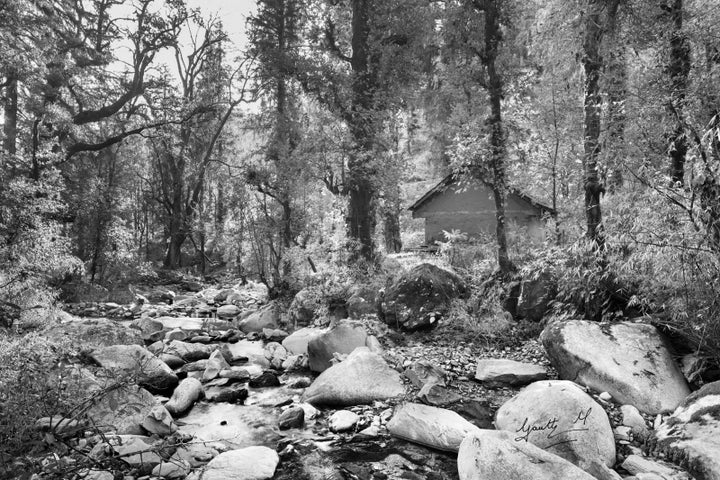 Photograph print titled 'Cottage By The Stream', 24x36 on Paper, by artist Gautham Manohar