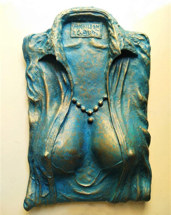 Still-life sculpture titled 'Dj Girl', 17x11x3 inches, by artist Akhilesh Gaur on Fiberglass