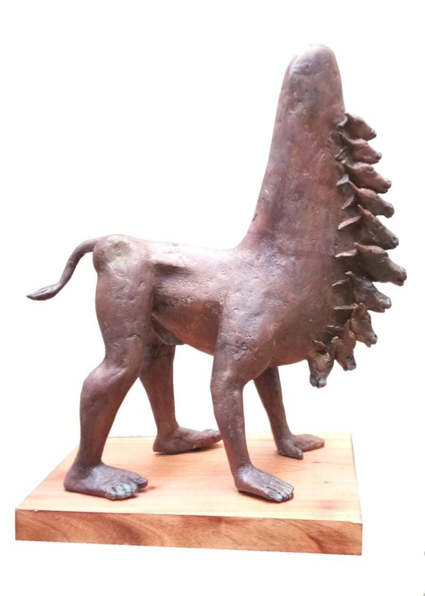 contemporary sculpture titled 'Doshabotar', 30x30x20 inches, by artist Rakesh Sadhak on Bronze