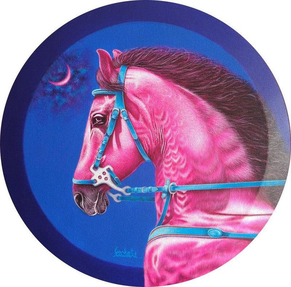 Animals acrylic painting titled 'Dream Horse', 24x24 inches, by artist Sanket Sawant on Canvas