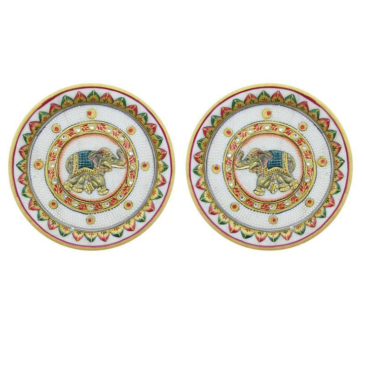 Elephant Pair Plates by Ecraft India | ArtZolo.com