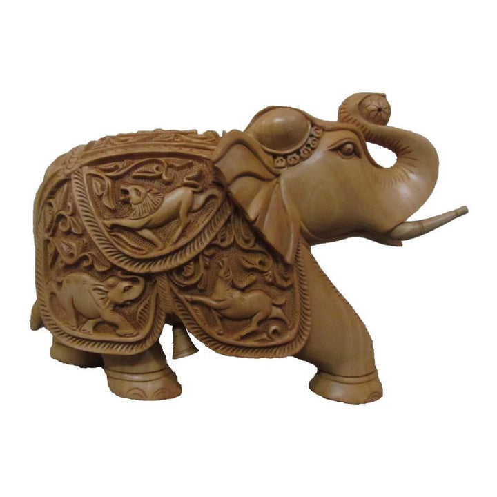 Elephant With Trunk Up by Ecraft India | ArtZolo.com