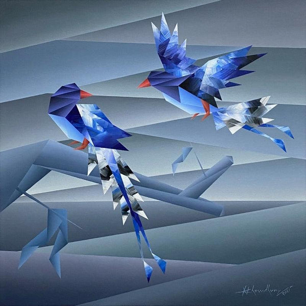 Animals acrylic painting titled 'Energetic 2', 24x24 inches, by artist Nirakar Chowdhury on Canvas