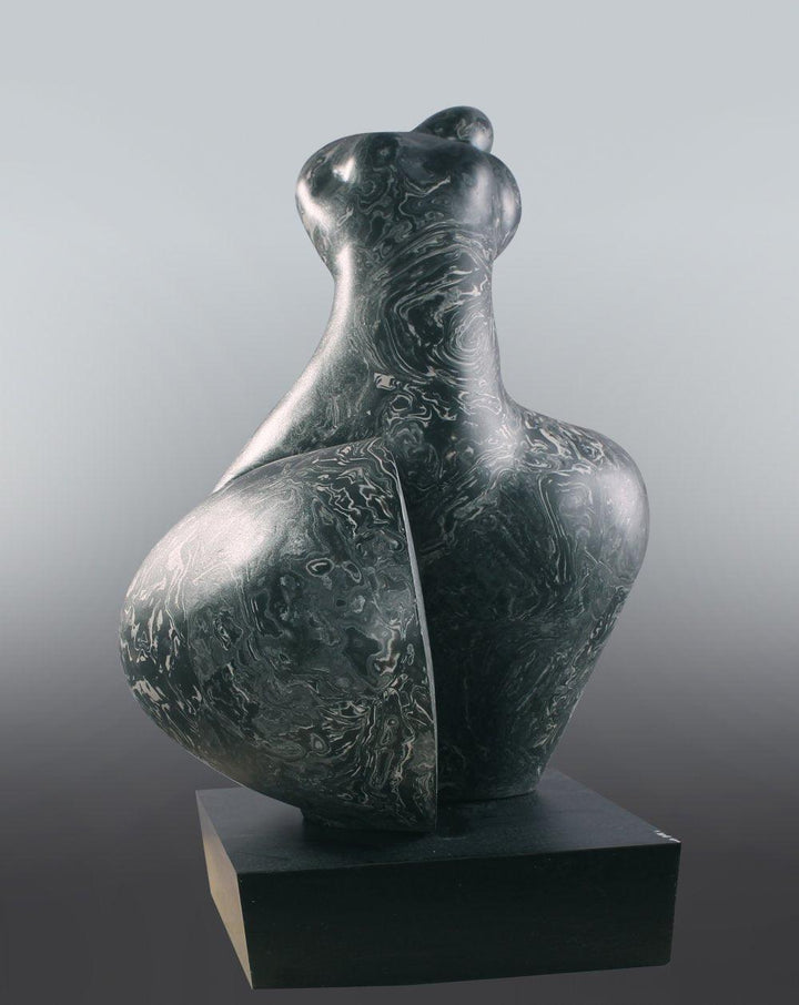 Nude sculpture titled 'Female Figure', 18x18x13 inches, by artist MAHESH ANJARLEKAR on Synthetic stone