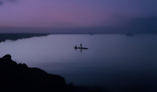 Seascape Photomanipulation digital art titled 'Fishing Harbour Chennai', 11x19 inches, by artist ANIL KUMAR K on canvas