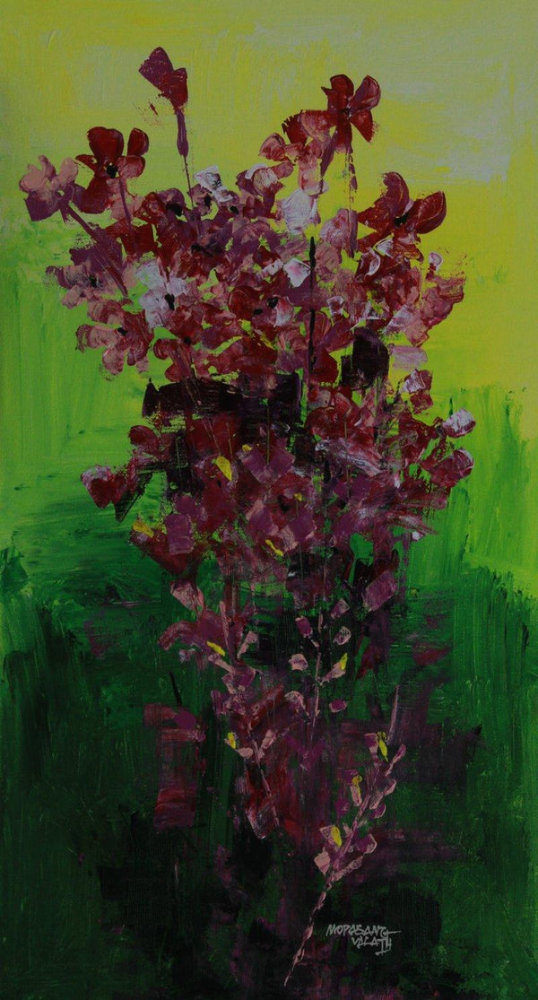 Nature acrylic painting titled 'Flowers 13', 24x18 inches, by artist Mopasang Valath on Canvas