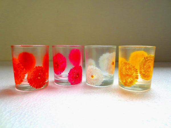 Lifestyle craft titled 'Flowery Glasses', 3x2x3 inches, by artist Rithika Kumar on Glass