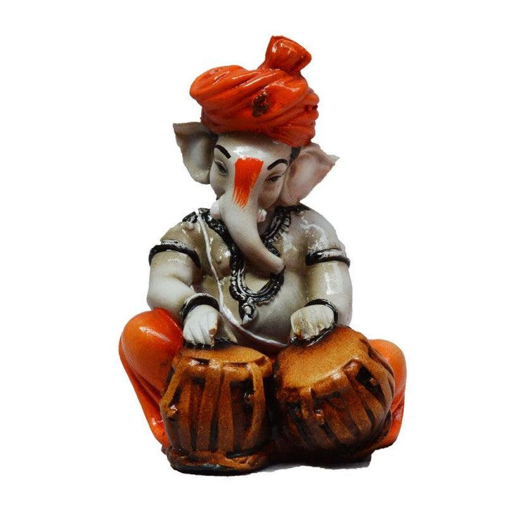 Religious craft titled 'Ganesha Playing Tabla', 5x3x3 inches, by artist E Craft on Synthetic Fiber