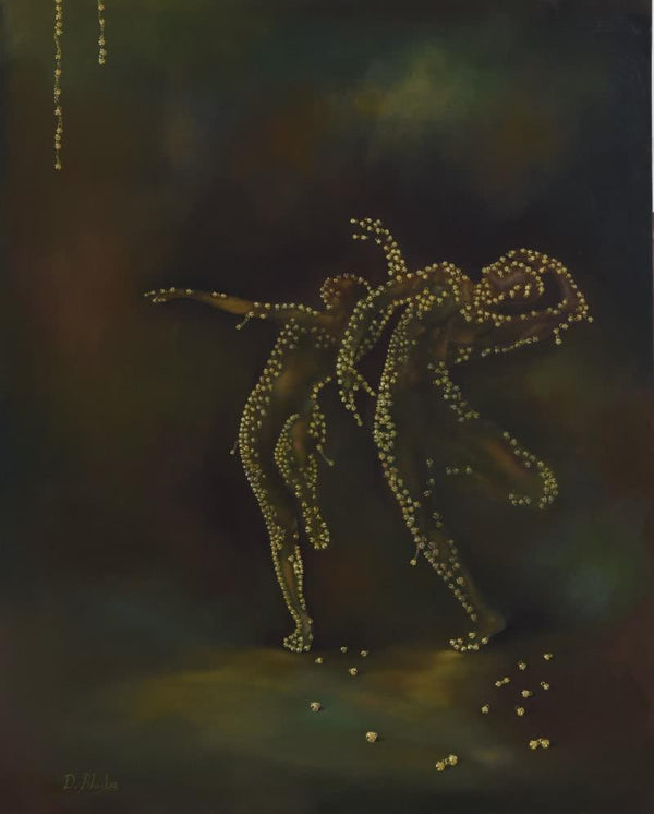 contemporary oil painting titled 'Ghungroo', 48x60 inches, by artist Durshit Bhaskar on Canvas